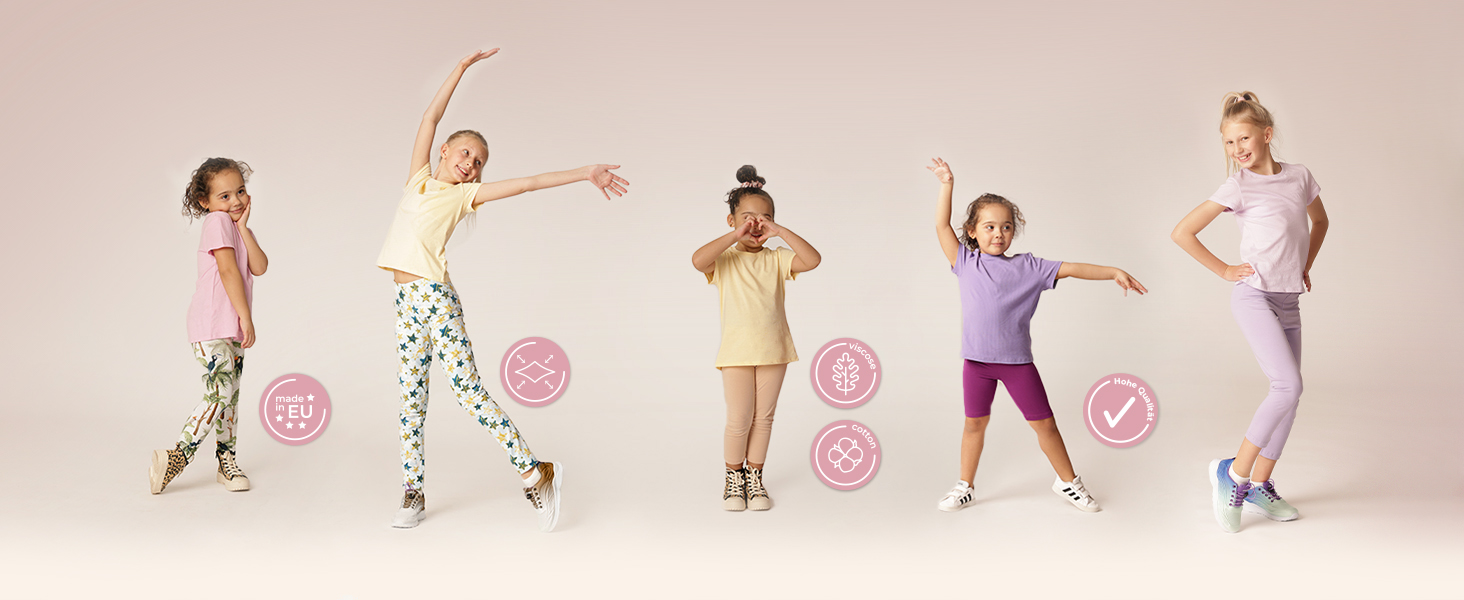  Baumwolle, leggings, Viskose, kids, kinder, Qualität, hergestellt in der EU,