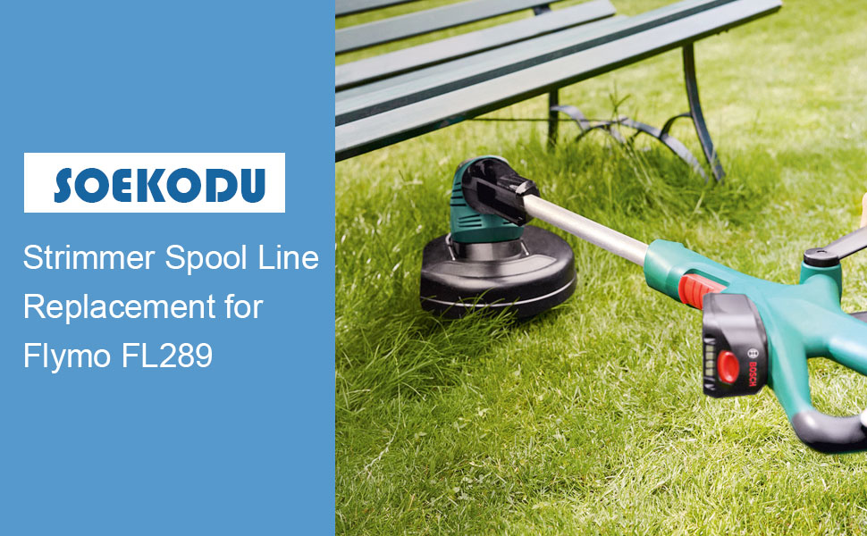 Soekodu 4PCS Strimmer Spool Line Replacement for Flymo FL289, 1.65 mm String Trimmer Lines