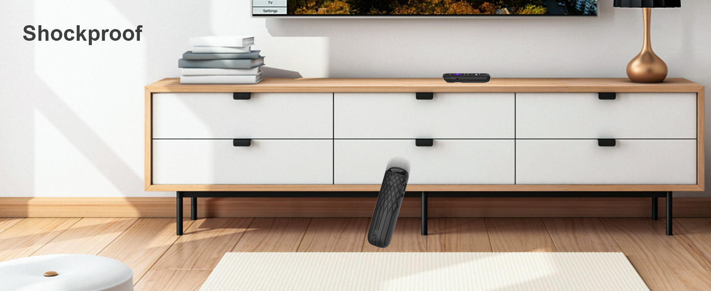 Shockproof Silicone Cover for Roku Ultra 2022 Voice Remote Pro