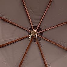 9x6 taupe fringe inside of canopy