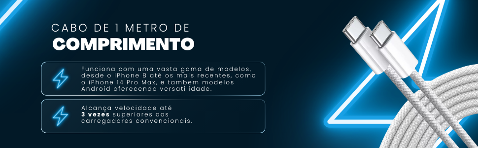 CABO DE 1 METRO DE COMPRIMENTO