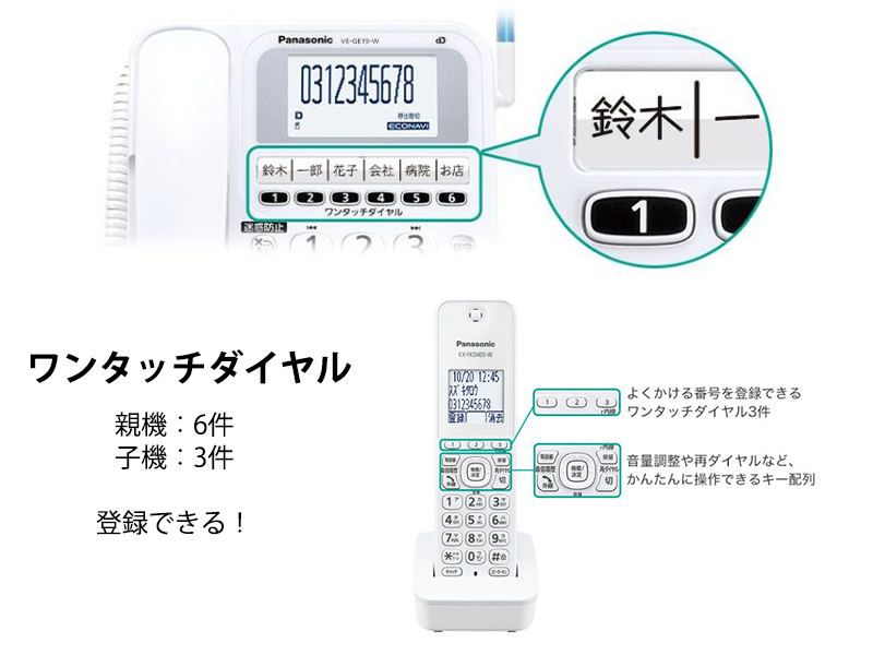 Amazon.co.jp: パナソニック デジタルコードレス 電話機 VE