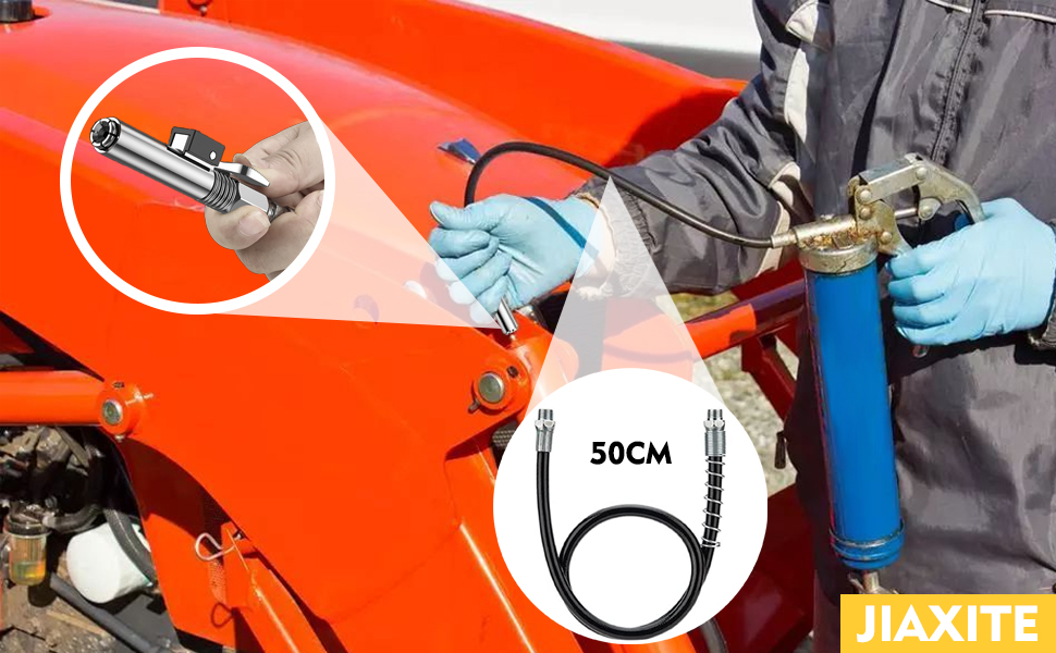 Jiaxitek Grease Gun Coupler,Quick Release Heavy Grease Couplers Upgrade 12000