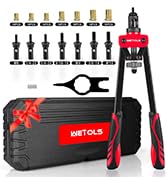 WETOLS Rivet Nut Tool, Hand Rivet Nut Tool with 7 Metric & Inch Mandrels M6 M8 M10, 1/4-20, 5/16-...