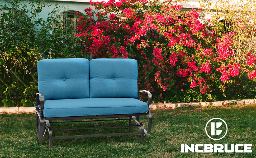 Incbruce Outdoor Glider Rocking Chair Patio Glider Bench