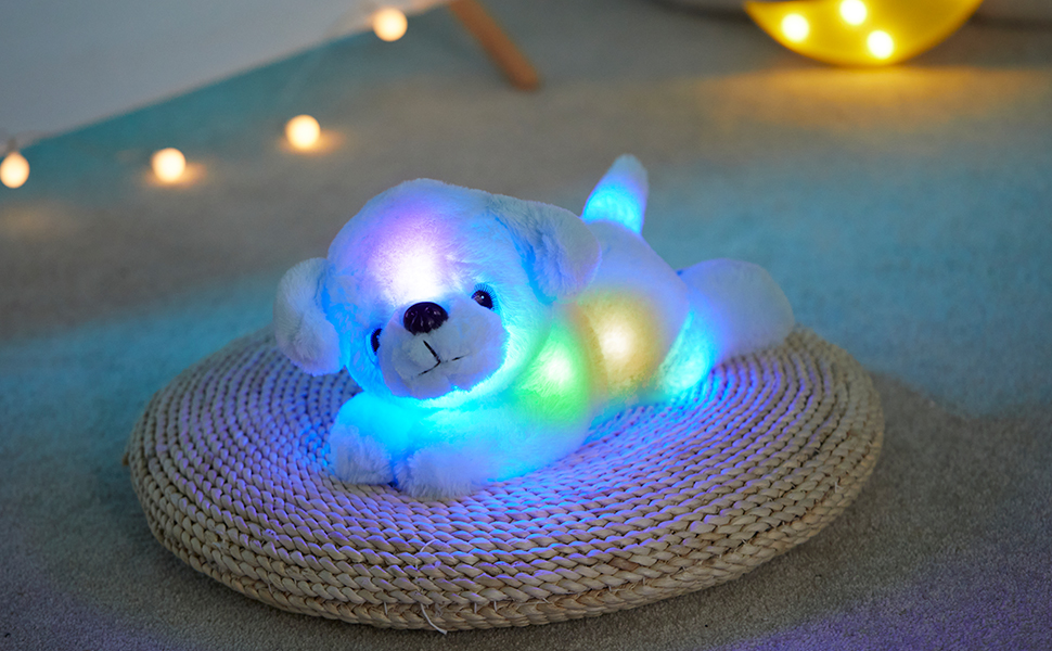Glow Guards 15'' Blue Light up Puppy Dog Stuffed Animal