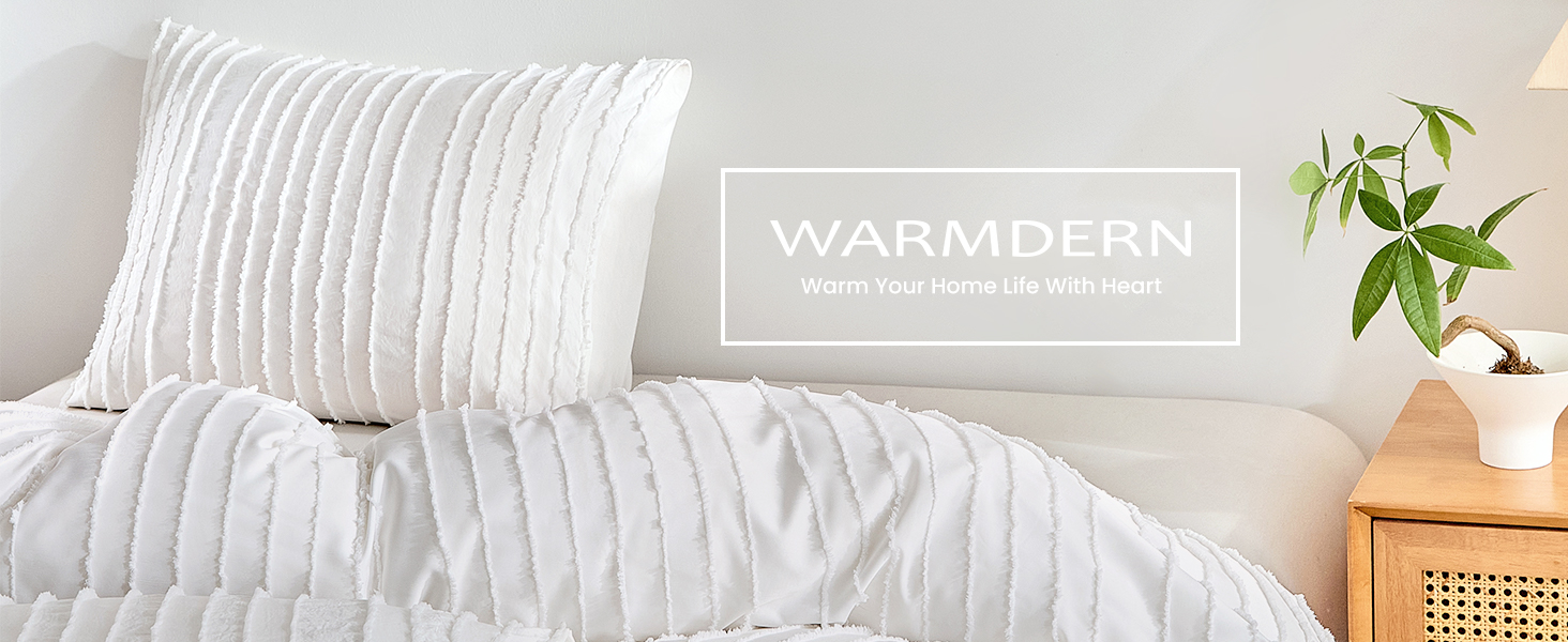 White Boho Duvet Cover