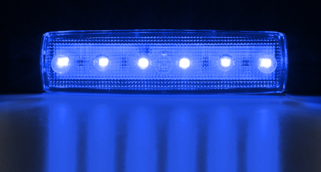 3.8inch 6led side marker light blue