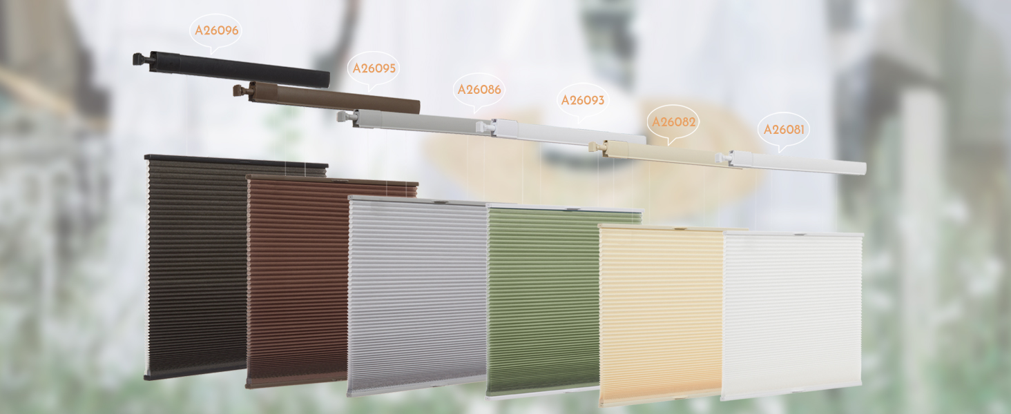 No Drill No Tools Cellular Shades for Windows, Top Down