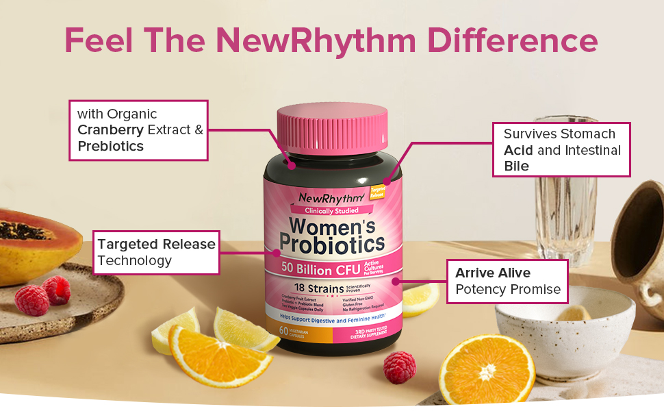 NewRhythm Women’s Daily Probiotics is professionally formulated and handled.