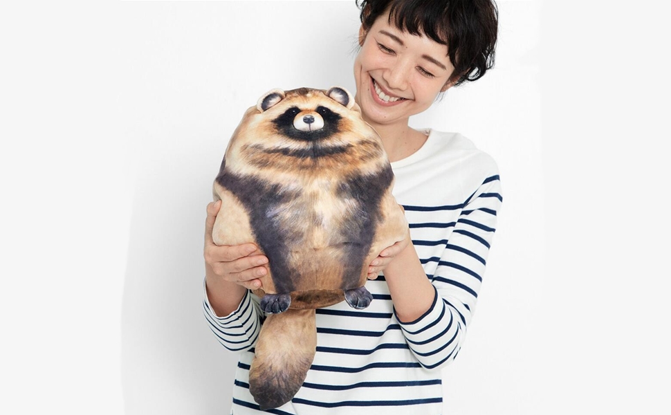 Raccoon Plush Pillow, Cute Stuffed Animals Soft Plushies