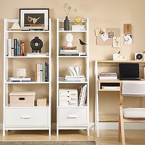 木製オープンシェルフ 引き出し付き オープンラック 幅60cm 本棚 引出し付 ツートーン 積み重ね対応