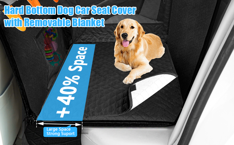 Back Seat Extender for Dogs with Soft Removable Blanket