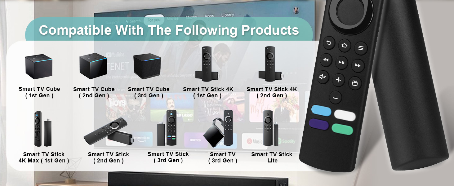 Replacement Voice Remote Control for TV Stick/TV Cube