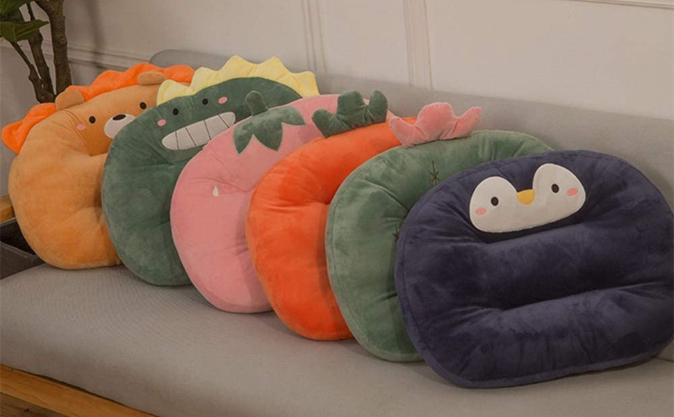 PUXU Cartoon Plush Animal Home Office Chair Student Round