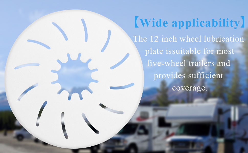 12" Trailer Camper Fifth Wheel Lube Plate 3/16" Thick by