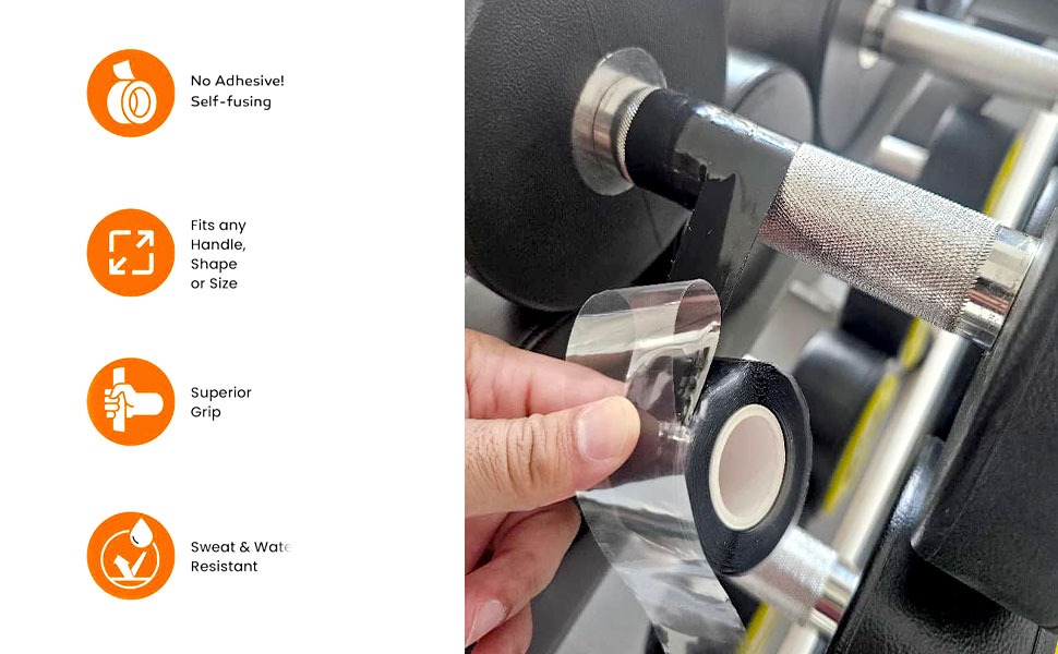 Magic Self Fusion Grip Tape - Red Silico... 13 silicone wrap pull up bar tape pull up bar grip tape wrap tape waterproof grip