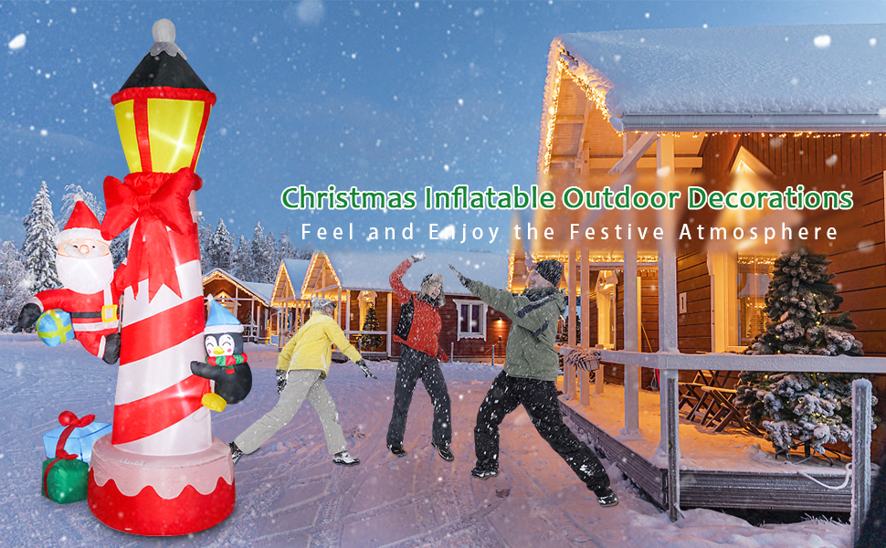 MUMTOP 8FT Christmas Inflatables Outdoor Decoration