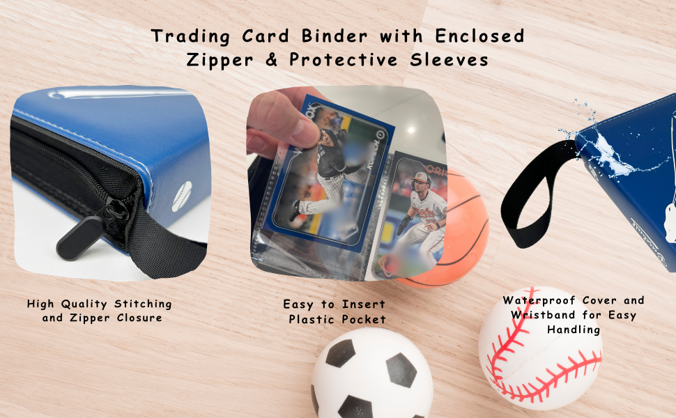 Baseball card binder sleeves protector album