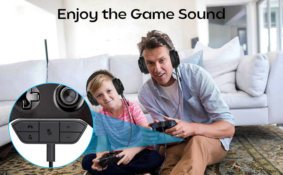Stereo Headset Adapter for Xbox Controller, Audio Mic Headphone Adapter