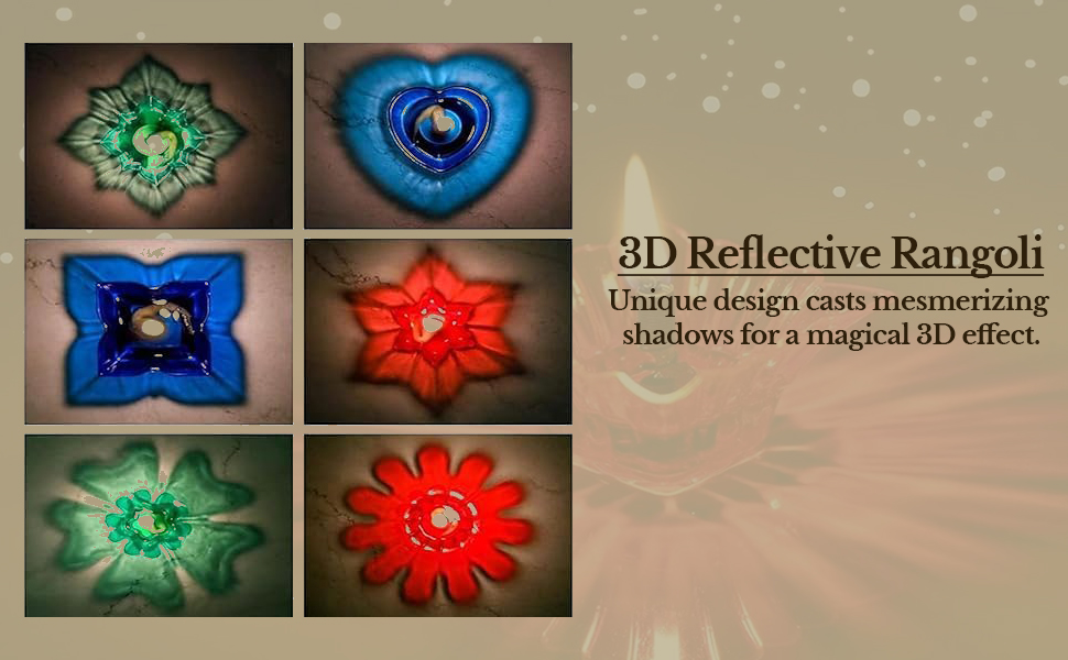 unique design mesmerizing shadow magical 3d effect reflective rangoli SPN-MC368P