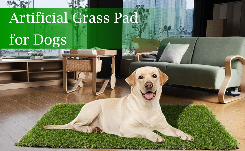 SHACOS Artificial Grass Pad for Dogs 20x39.4in Dog Pee Grass with Drainage Holes