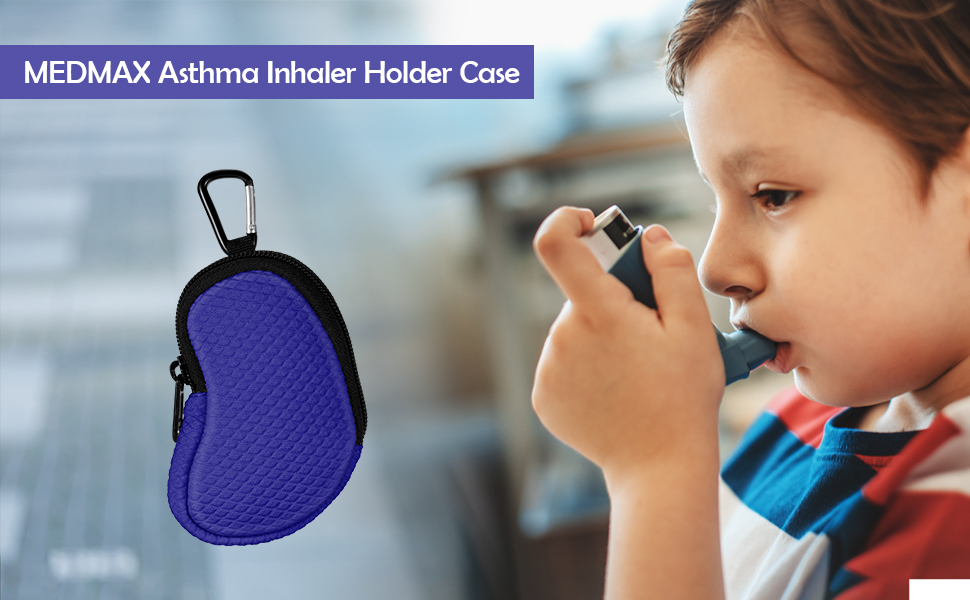 MEDMAX Neoprene Asthma Inhaler Holder, Protective Portable