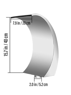 Fontaine de piscine cascade en acier inoxydable