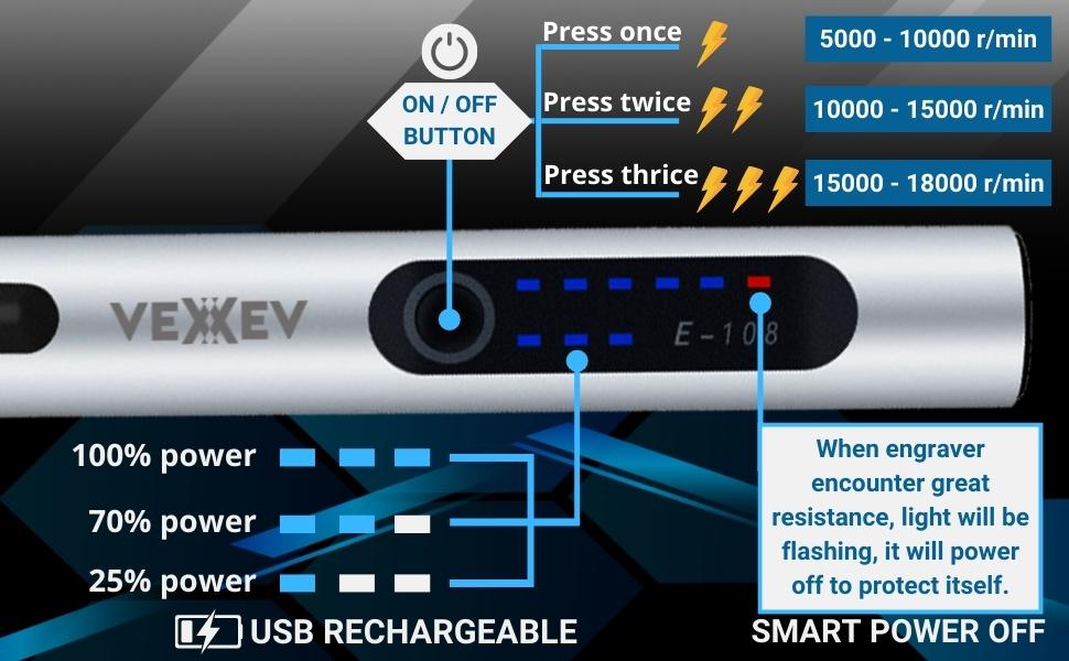 VEXXEV Engraving Pen Kit Electric USB Rechargeable Micro Engraver Cordless Carve Tool for Etching Carving Customizing DIY Art and Crafts on Wood Metal Glass Jewelry Nails Ceramic Stone Plastic Egg 10 culiau customizer engraving pen cut wood engraver kit electric wood carving tools rotary mirror tool