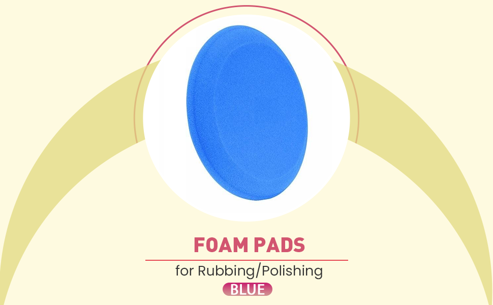 Nofox Shine Mate Foam Pads 9" Fits to 7" Backing PlateRubbing/Polishing (Blue Heavy Cutting