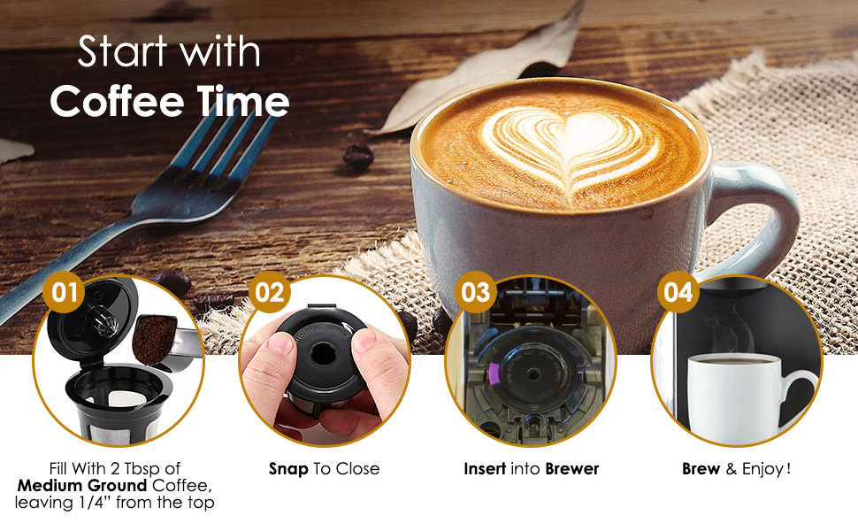 Reusable K Cups Coffee Filters 2 Pack，Filters Refillable