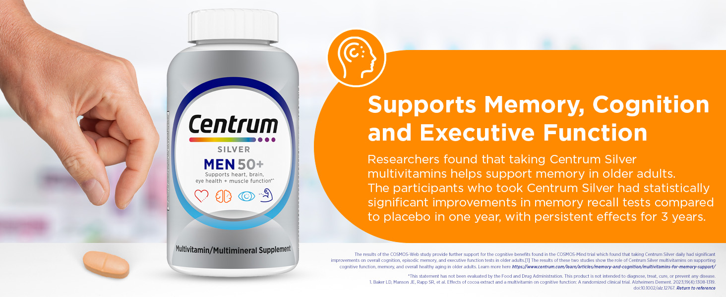 Centrum Silver Men 50+ - Supports Memory, Cognition and Executive Function