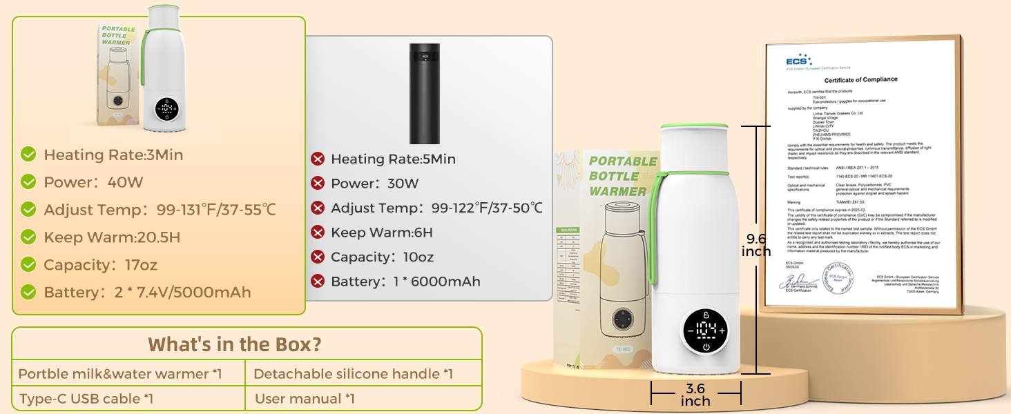 portable warmer baby bottle battery operated bottle warmer portable milk warmer for baby travel