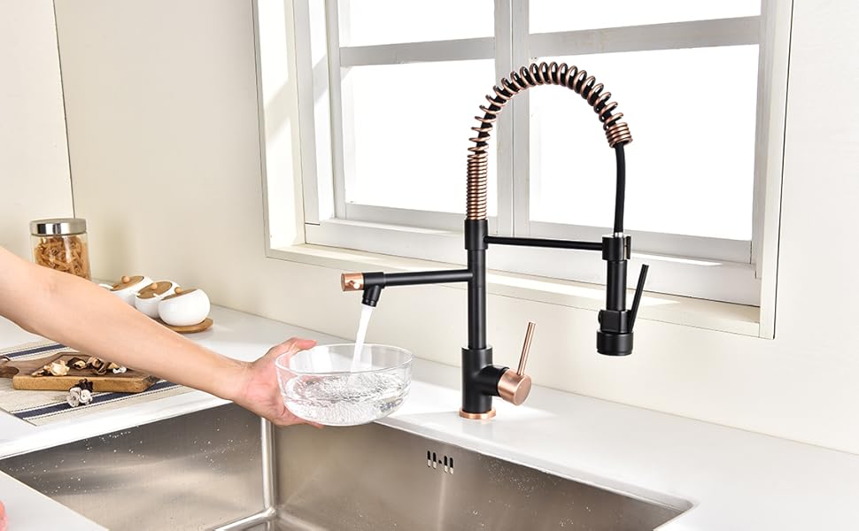 Avola Classical Kitchen Faucet,BrasKitchen Sink Faucets in Copper
