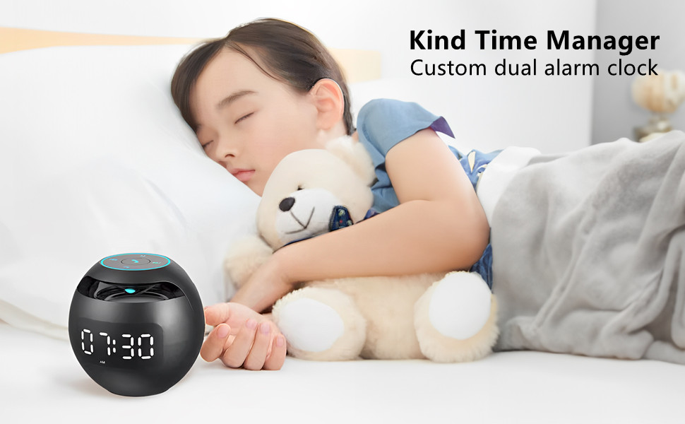 YOPOTIKA Wireless Bluetooth Speaker with Bedside Lamp,Digital Dual