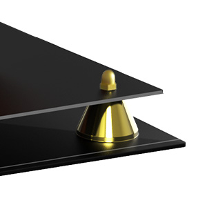 Gold-colored bracket