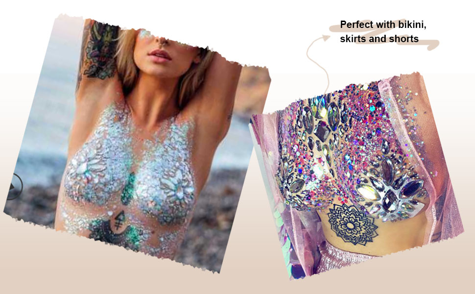 Glitter Breast Stickers