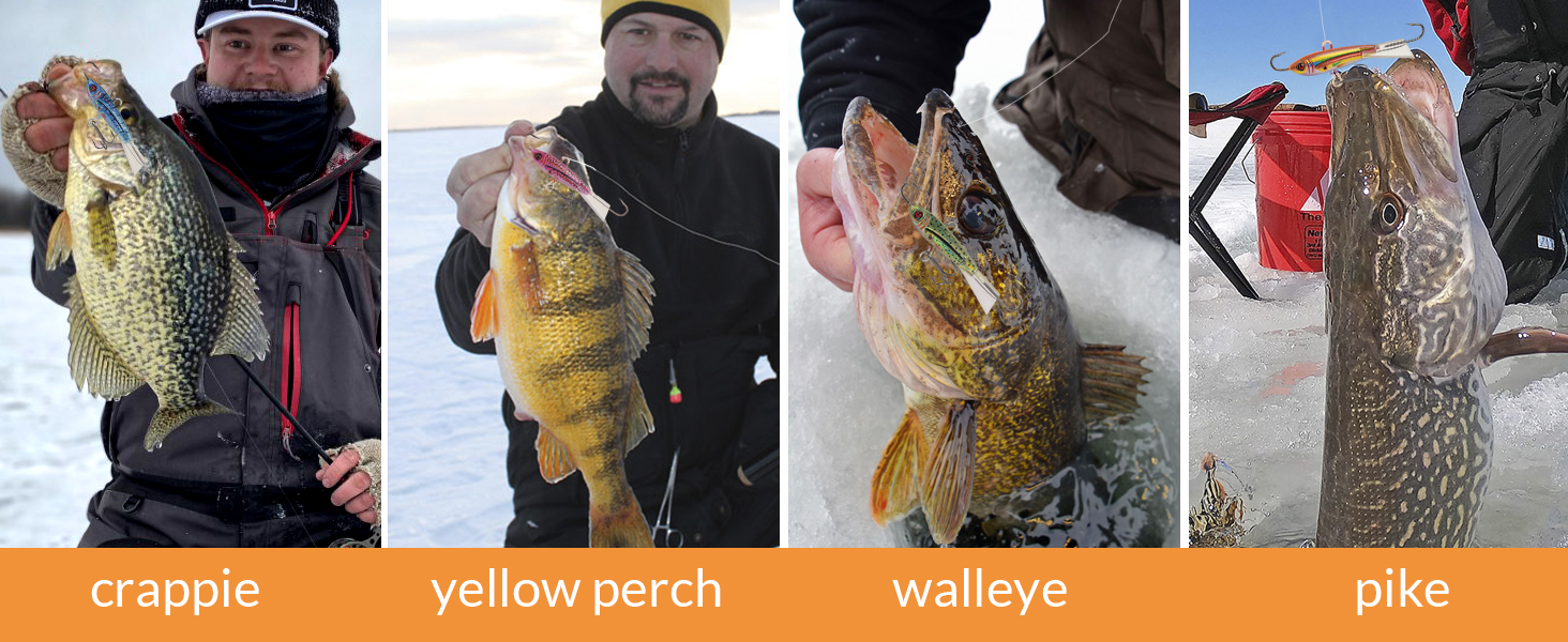 Ice Fishing Jigs Ice Fishing Lures Ice Fishing Gear for Crappie Vertical Jigs jigg-ing rap