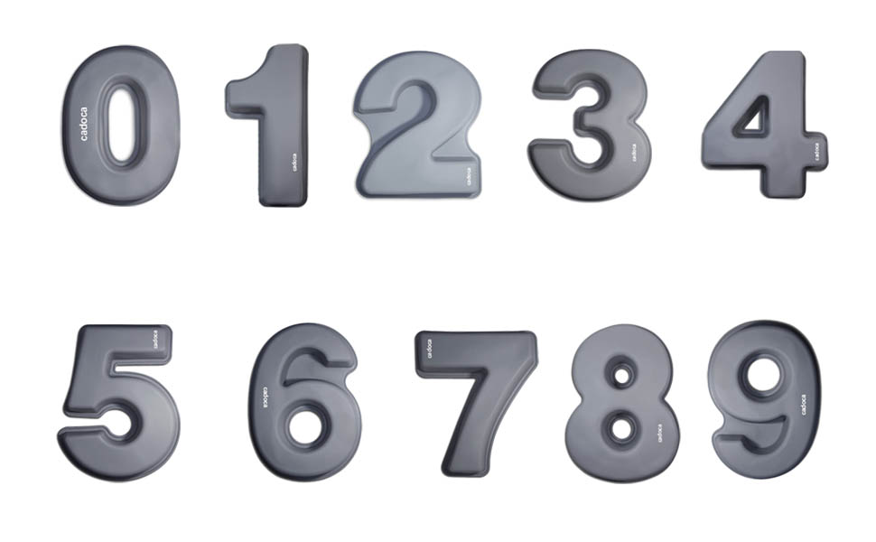 cadoca 10inch Silicone Number Cake Molds,10in Number Cake Pans for Birthday Parties