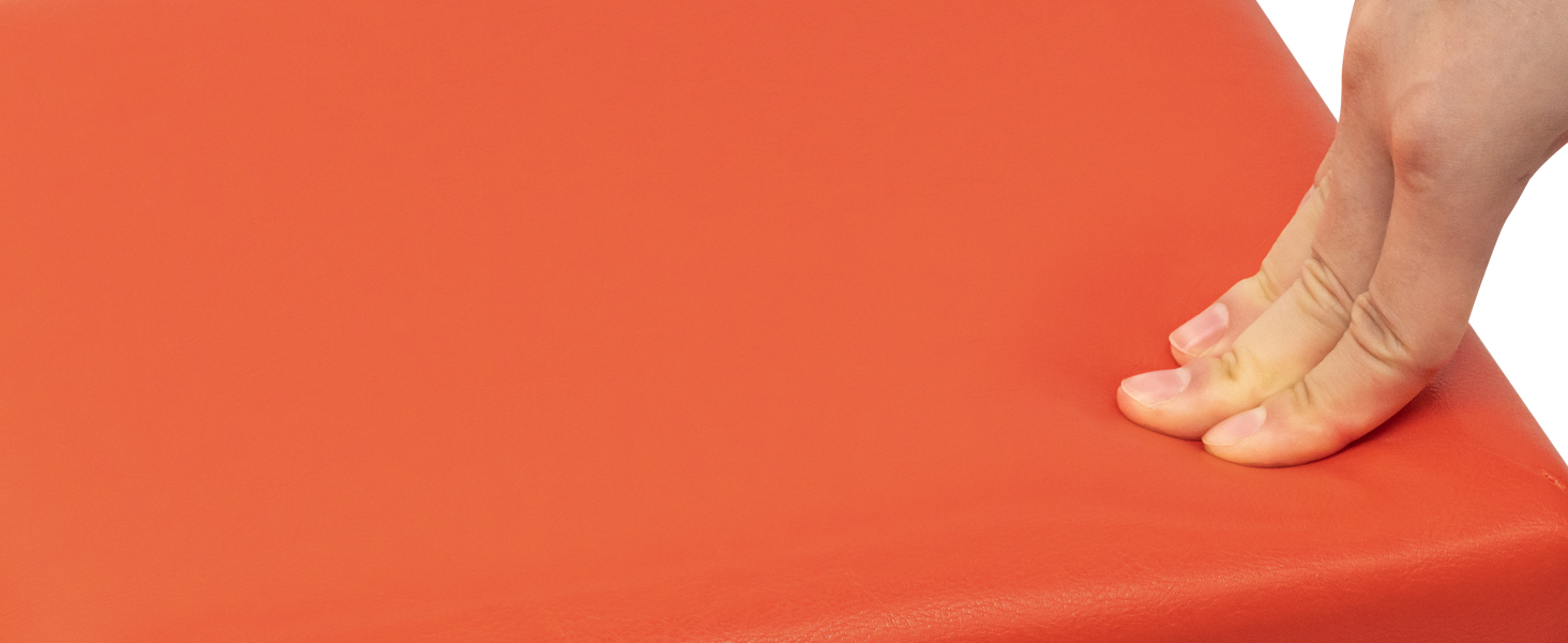 ottoman leather orange