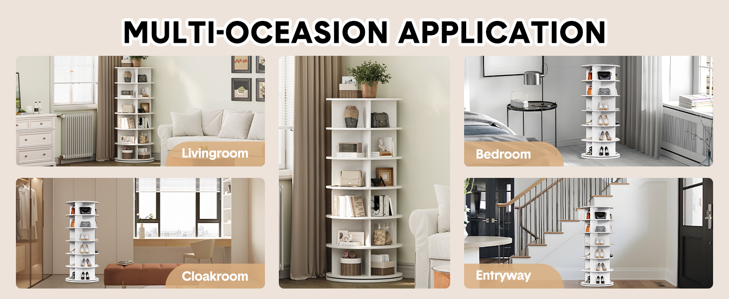 Revolving 360 Shoe Rack Storage Round Carousel