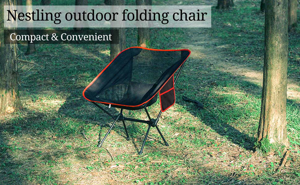 Nestling® Portable Ultralight Folding Chair Camping Chair for Outdoor, Camping, Picnic, Fishing