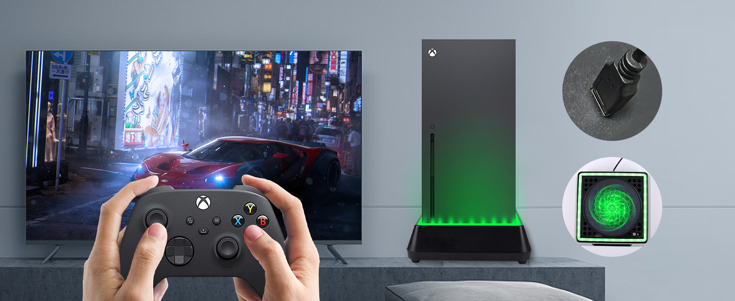 Cooling Fan Stand Dock for Xbox Series X, TechKen 3 Level Speed Fan