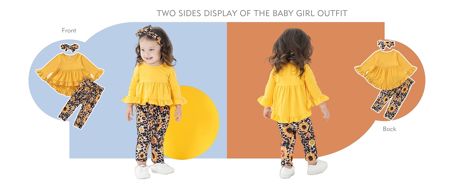 Kucnuzki Baby Girl Clothes Toddler Girl Outfit Ruffle