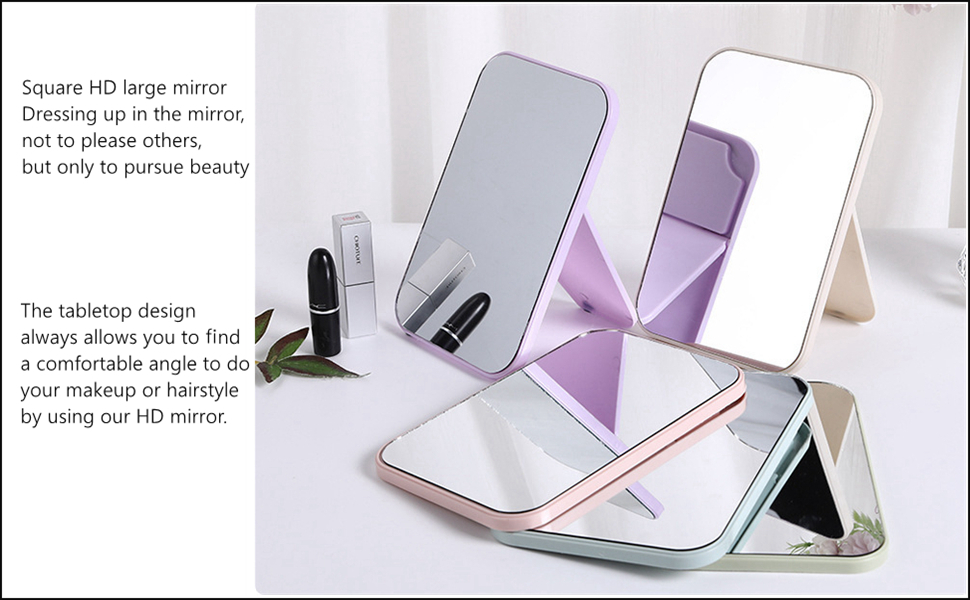 flyorigin Miroir Super HD Table Miroir Support Pliable Conçu Maquillage