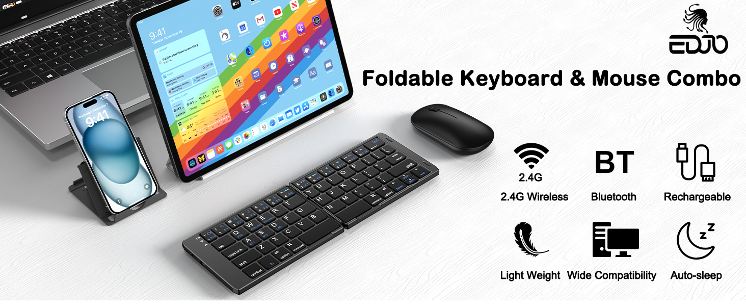 foldable keyboard and mouse