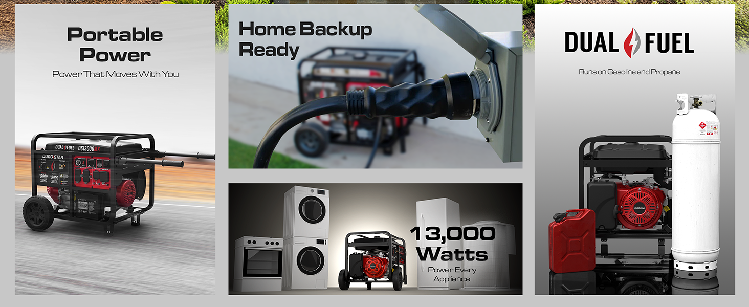 durostar, generator, portable generator, dual fuel generator, tri fuel generator, inverter generator