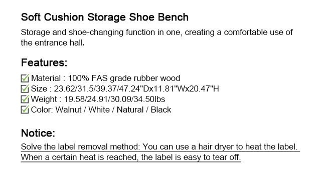 shoe bench