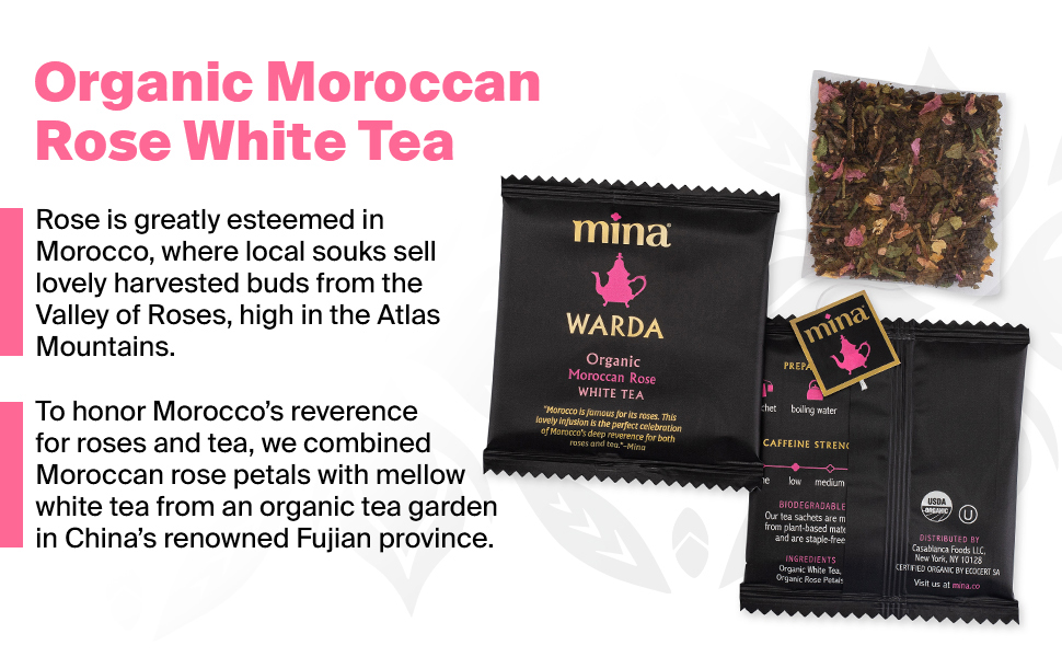 mina organic rose white tea moroccan rose tea rose buds organic rose white tea rose