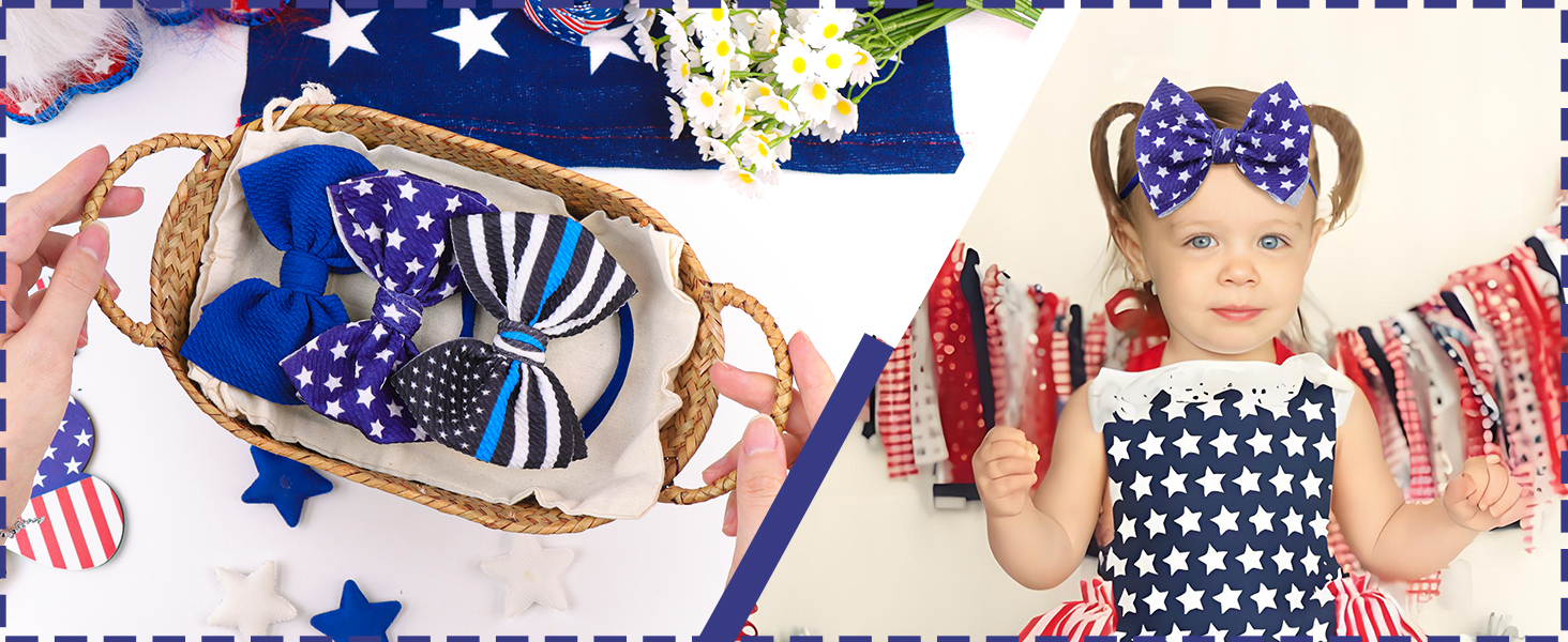 Police Support Star Hair Bow